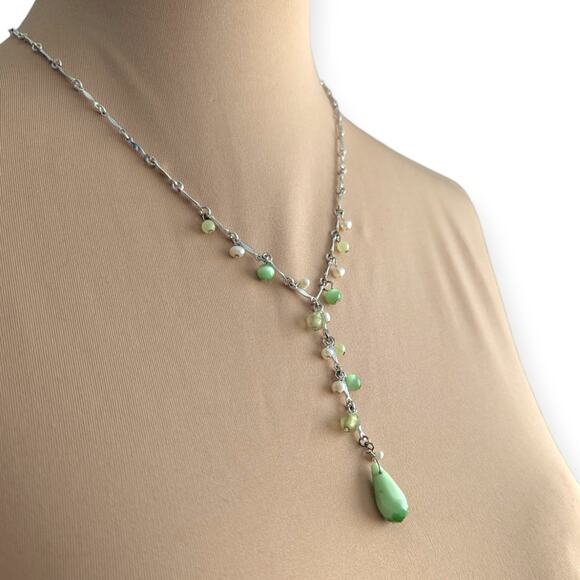 Avon Cat's Eye Velvet Effect Y Necklace - Picture 4 of 10